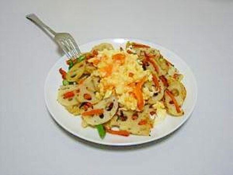 彩り根野菜の温玉サラダ